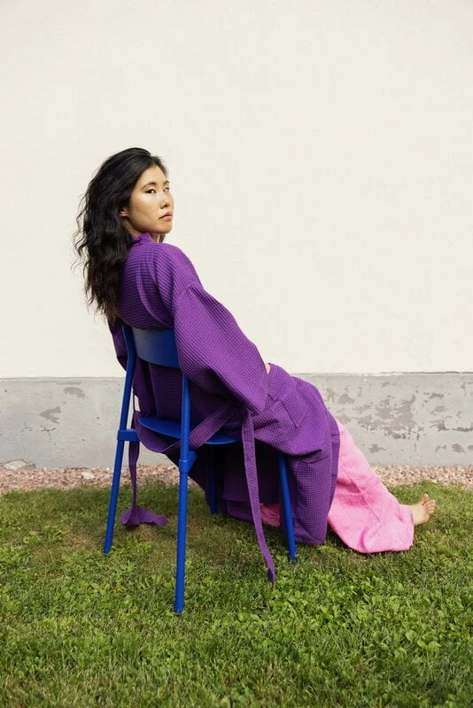 HAY Peignoir Waffle, Taille Unique, Violet Vif 5 HAY Peignoir Waffle, Taille Unique, Violet Vif – Image 5