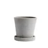 HAY Pot De Fleurs Et Soucoupe, S, Gris