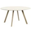 HAY Table Ronde CPH25, 140 cm, Chêne Savonné - linoléum Blanc Cassé
