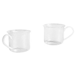 HAY Tasse En Verre, 2 Pièces, White Swirl