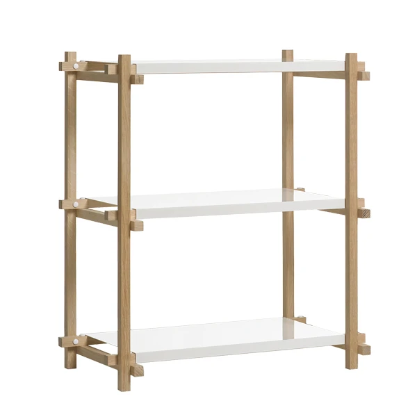 HAY Étagère Woody Column, Modèle Bas, Blanc 1 HAY Étagère Woody Column, Modèle Bas, Blanc