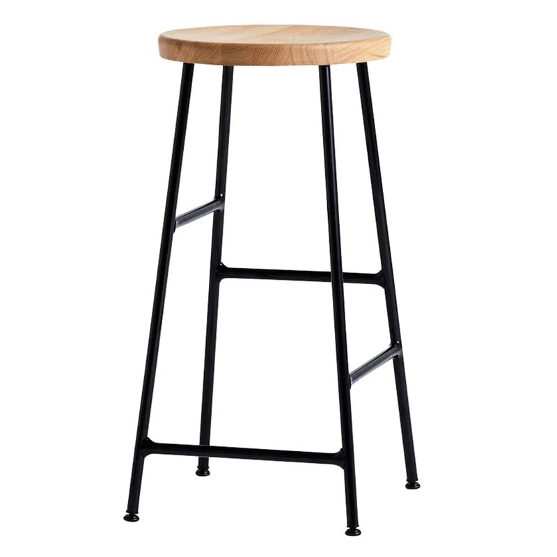 HAY Tabouret De Bar Bas Cornet, Soft Black - Assise En Chêne Huilé 1 HAY Tabouret De Bar Bas Cornet, Soft Black - Assise En Chêne Huilé