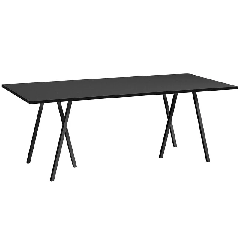 HAY Table Loop Stand 200 cm, Noir 1 HAY Table Loop Stand 200 cm, Noir