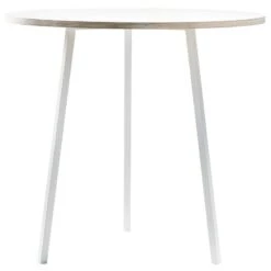 HAY Table Ronde Loop Stand 90 cm, Haute, Blanc