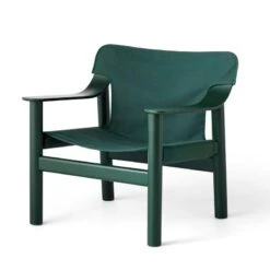 HAY Fauteuil Lounge Bernard, Hêtre Vert - toile Verte -Hay 257407 Bernard green canvas cover hunter wb lacquer beech base 3 EE