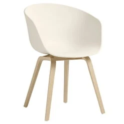 HAY Chaise About A Chair AAC22, Chêne Laqué - Cream White
