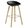 HAY About A Stool AAS32 Eco, 74 cm, Chêne Laqué - Noir