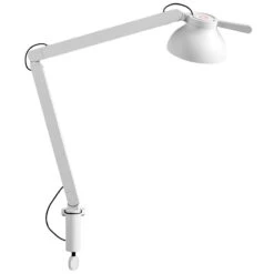 HAY Lampe à Poser PC Avec Pince, Double Bras, Gris