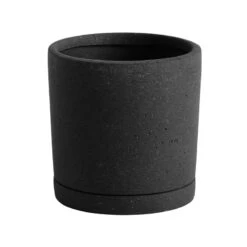 HAY Pot Plant Pot Avec Soucoupe, Modèle M, Noir