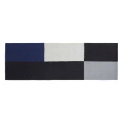 HAY Tapis Ethan Cook Flat Works, 80 x 250 cm, Noir - bleu