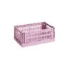 HAY Colour Crate, S, Plastique Recyclé, Dusty Rose