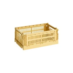 HAY Colour Crate, S, Plastique Recyclé, Jaune Doré