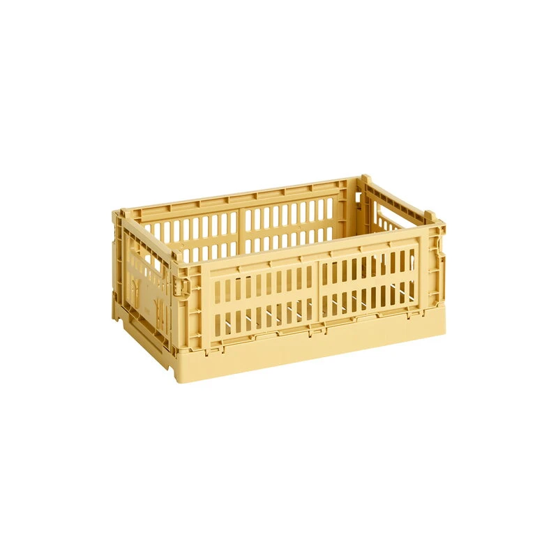 HAY Colour Crate, S, Plastique Recyclé, Jaune Doré 1 HAY Colour Crate, S, Plastique Recyclé, Jaune Doré