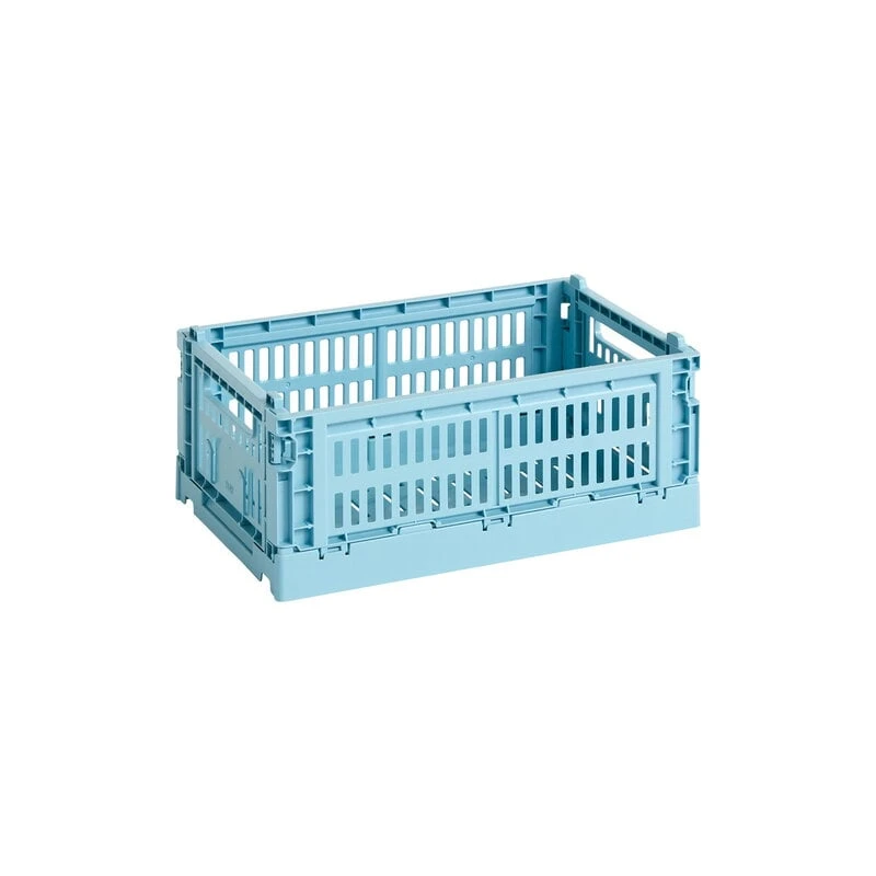 HAY Colour Crate, S, Plastique Recyclé, Bleu Clair 1 HAY Colour Crate, S, Plastique Recyclé, Bleu Clair