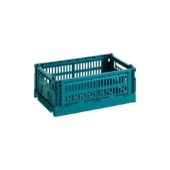 HAY Colour Crate, S, Plastique Recyclé, Ocean Green