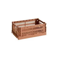 HAY Colour Crate, S, Plastique Recyclé, Terracotta