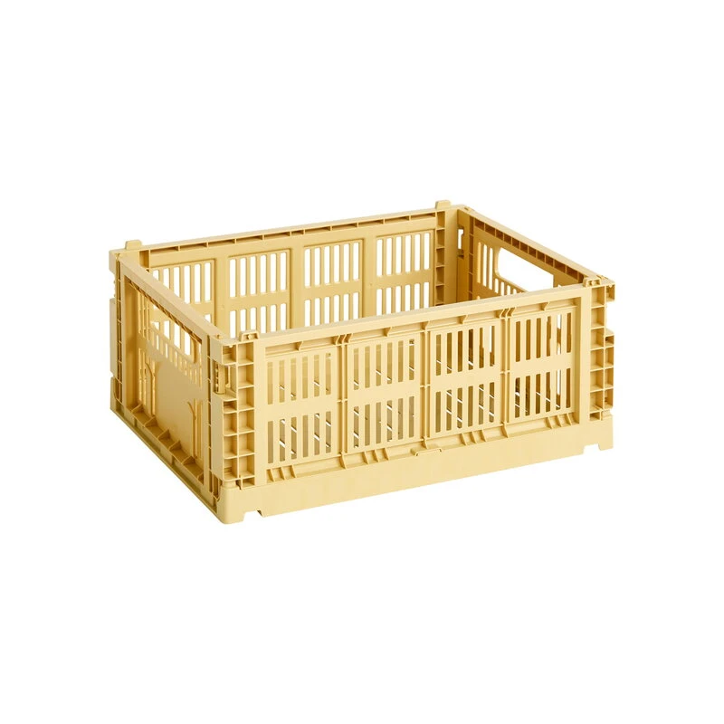 HAY Colour Crate, M, Plastique Recyclé, Jaune Doré 1 HAY Colour Crate, M, Plastique Recyclé, Jaune Doré