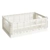 HAY Colour Crate, L, Plastique Recyclé, Blanc Cassé