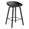 HAY Tabouret About A Stool AAS32, 64 cm, Chêne Noir - Noir