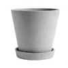 HAY Pot De Fleurs Et Soucoupe, XL, Gris