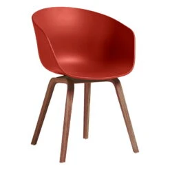 HAY Chaise About A Chair AAC22, Noyer Laqué - warm Red