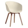 HAY Chaise About A Chair AAC22 Eco, Noyer Laqué - blanc Crème