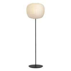 HAY Pied Pour Lampadaire Common, Acier Soft Black -Hay 9452151009000 Common Floor Lamp base soft black steel stem and soft black steel base Peach shade on