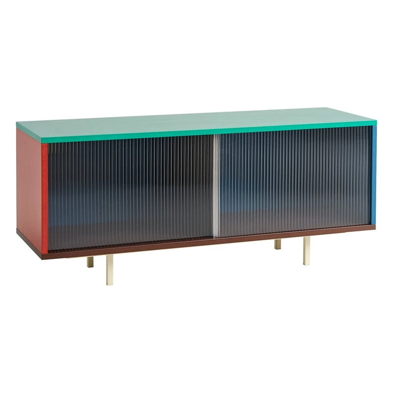 HAY Buffet Colour Cabinet Avec Portes Vitrées, 120 cm, Multicolore 1 HAY Buffet Colour Cabinet Avec Portes Vitrées, 120 cm, Multicolore