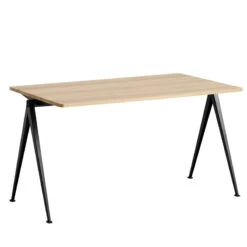 HAY Table Pyramid 01, 140 X 65 Cm, Noir - chêne Laqué Mat