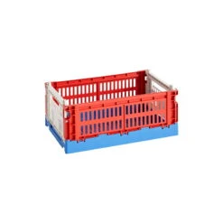 HAY Colour Crate Mix, S, Plastique Recyclé, Rouge