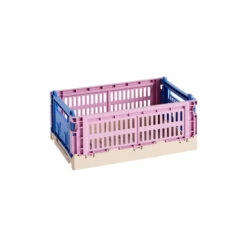 HAY Colour Crate Mix, S, Plastique Recyclé, Dusty Rose