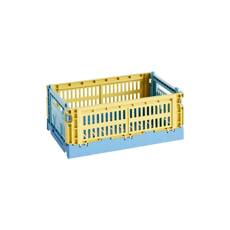 HAY Colour Crate Mix, S, Plastique Recyclé, Dusty Yellow 1 HAY Colour Crate Mix, S, Plastique Recyclé, Dusty Yellow