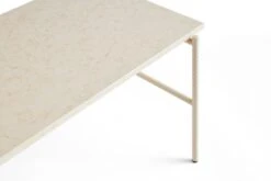 HAY Table Basse Rebar, 80 x 49 cm, Albâtre - marbre Beige -Hay AD134 A392 AK86 Rebar Coffee Table L80xW49xH405 beige marble tabletop alabaster powder coated steel frame detail 02role