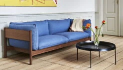 HAY Table Basse Tulou 75 cm, Noir -Hay Arbour 3 Seater Re wool 758 oiled waxed walnut Tulou Coffee Table black Crinkle Stripe Plaid cappuccino