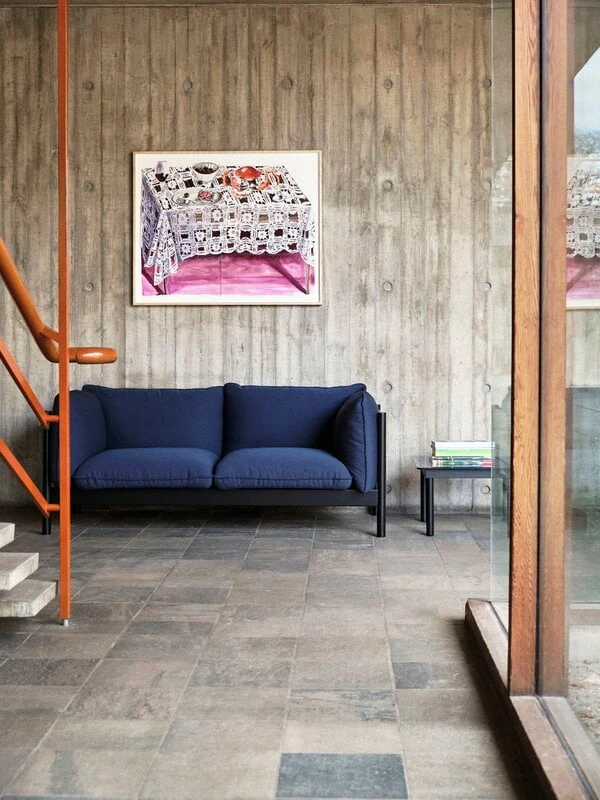 HAY Table Kofi 60 X 60 Cm, Chêne Laqué Noir - Verre Gris – Image 6