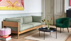 HAY Abat-jour Bonbon 380, Ice Cream 10 HAY Abat-jour Bonbon 380, Ice Cream -Hay Arbour 3 Seater Re wool 408 oiled waxed oak Dorso Canvas 946 black powder coated steel Bonbon Shade 380 ice cream 2