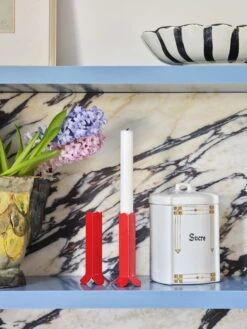 HAY Bougeoir Arcs, L, Rouge -Hay Arcs Candleholder L red 01