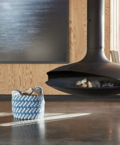 HAY Corbeille En Perles Avec Poignées, 40 cm, Blue Dash 7 HAY Corbeille En Perles Avec Poignées, 40 cm, Blue Dash -Hay Bead Basket With Handle blue dash 01