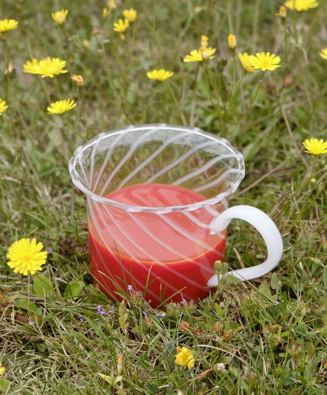 HAY Tasse En Verre, 2 Pièces, White Swirl 3 HAY Tasse En Verre, 2 Pièces, White Swirl – Image 3