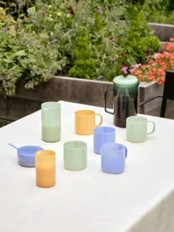 HAY Cafetière à Piston, Aqua -Hay Borosilicate Jug family Borosilicate Cuisine Bowl light blue jade French Press Brewer aqua Borosilicate Mug set of 2 jade light blue and jade yellow and jade light green