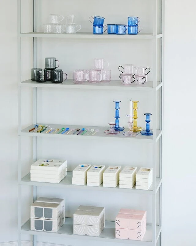 HAY Tasse En Verre, 2 Pièces, White Swirl 4 HAY Tasse En Verre, 2 Pièces, White Swirl – Image 4