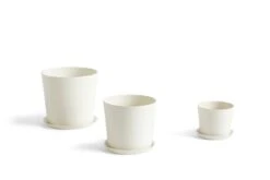 HAY Pot Et Soucoupe Botanical Family, L, Blanc Cassé -Hay Botanical Family off white 01 2