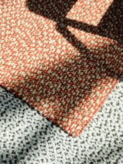 HAY Tapis Braided, Rouge -Hay Braided Rug grey red