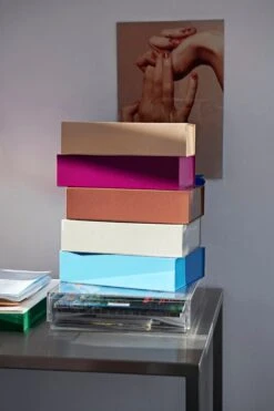 HAY Boîte De Rangement Colour, Modèle S, Vanille -Hay Colour Storage S vanilla vibrant purple milk chocolate grey sky blue 4