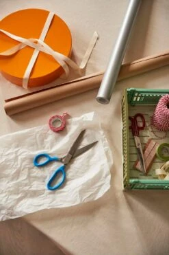 HAY Ciseaux Grip, L, Bleu 9 HAY Ciseaux Grip, L, Bleu -Hay Colour Storage Round egg yolk Grip Scissors L blue 1