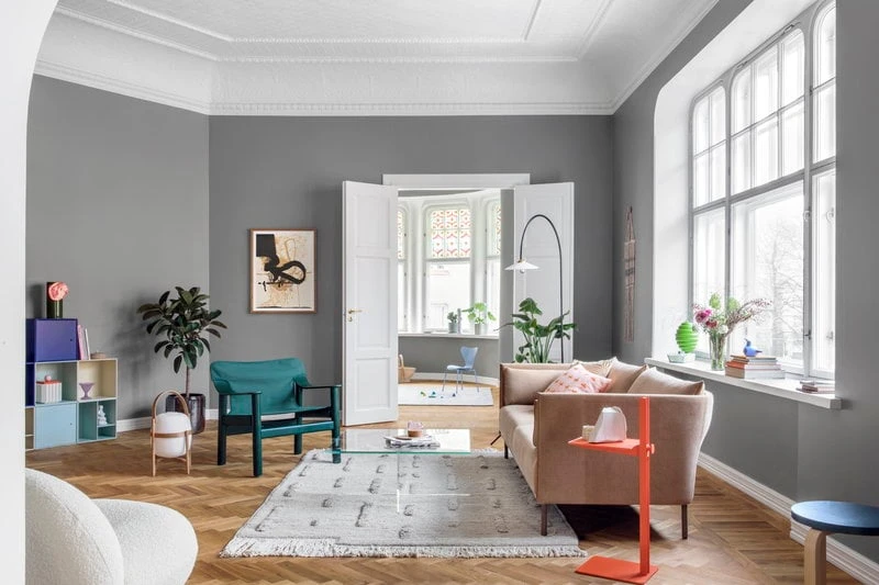 HAY Canapé Silhouette 3 Places, Linara 142/Silk Cognac - Chêne Huilé 5 HAY Canapé Silhouette 3 Places, Linara 142/Silk Cognac - Chêne Huilé – Image 5