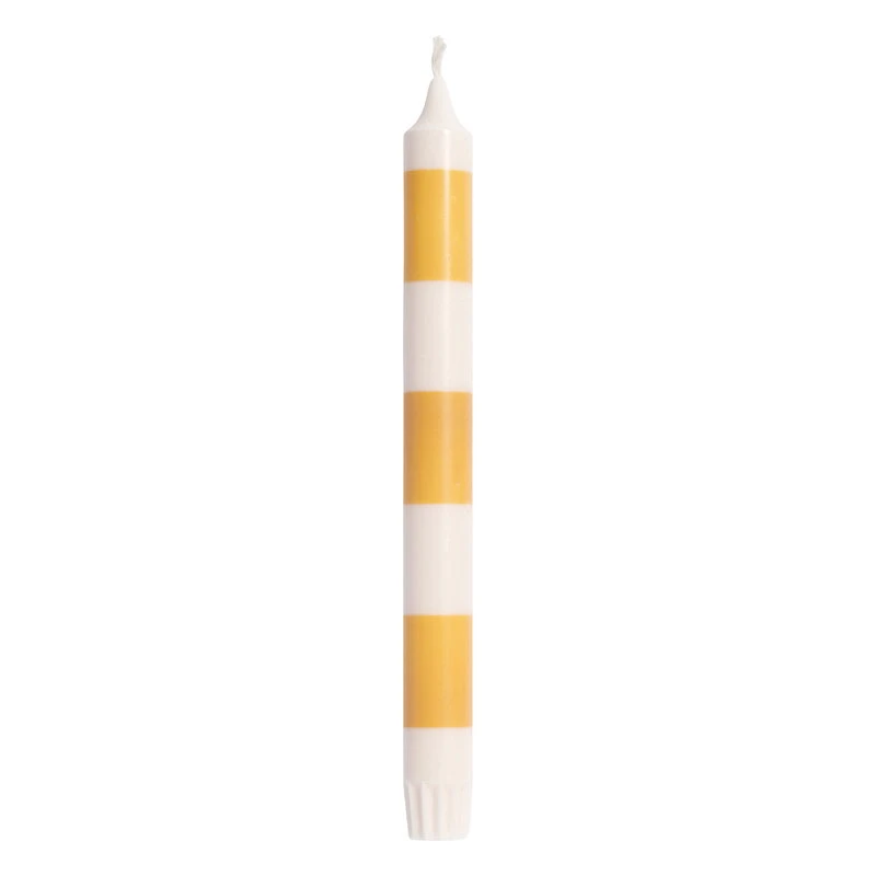 HAY Bougie Stripe, Jaune - Blanc 1 HAY Bougie Stripe, Jaune - Blanc