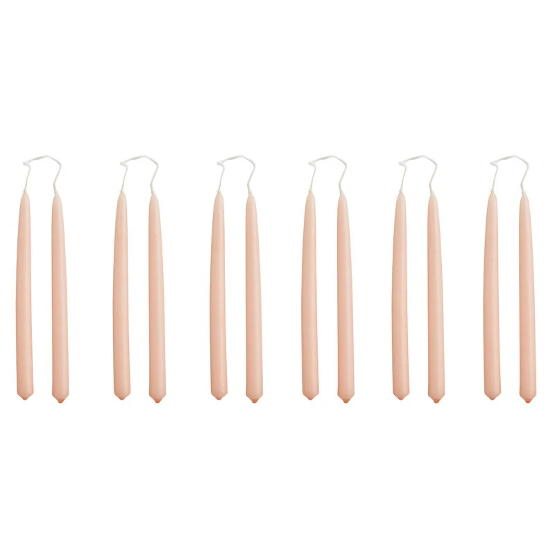 HAY Bougies Mini Conical, Lot De 12, Rose Clair 1 HAY Bougies Mini Conical, Lot De 12, Rose Clair