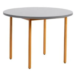 HAY Table Two-Colour, 105 Cm, Ocre - Gris Clair