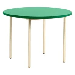 HAY Table Two-Colour, 105 Cm, Ivoire - Vert Menthe